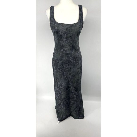 Gray and Purple Floral Maxi Dress Size 7/8 - Picture 2 of 4